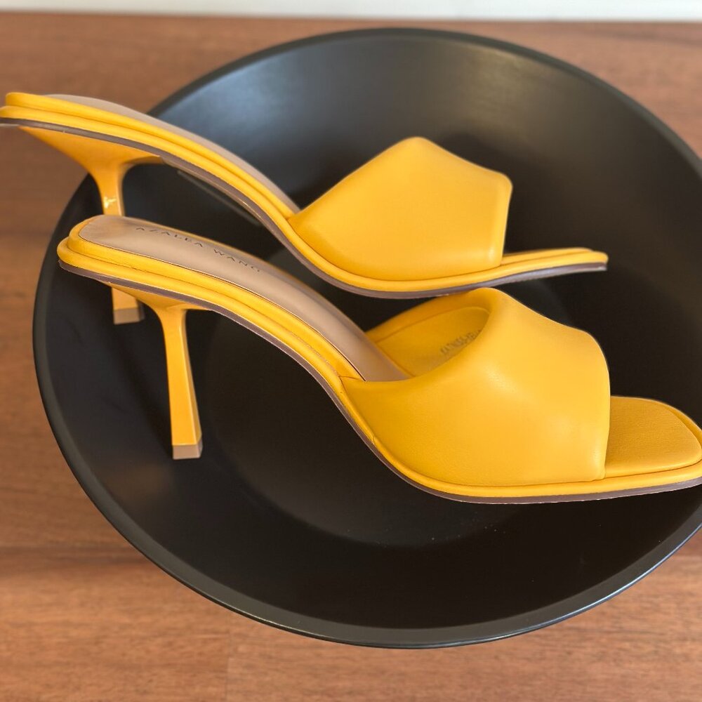 ALEXA WANG Yellow Padded Slide Sandals for Women - Picture 4 of 9